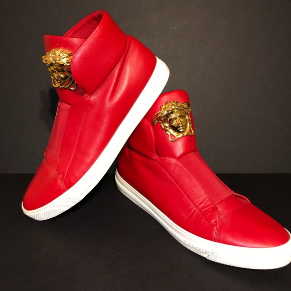 versace red sneakers mens